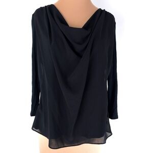 Alice + Olivia Open Back Draped 3/4 Sleeve Blouse